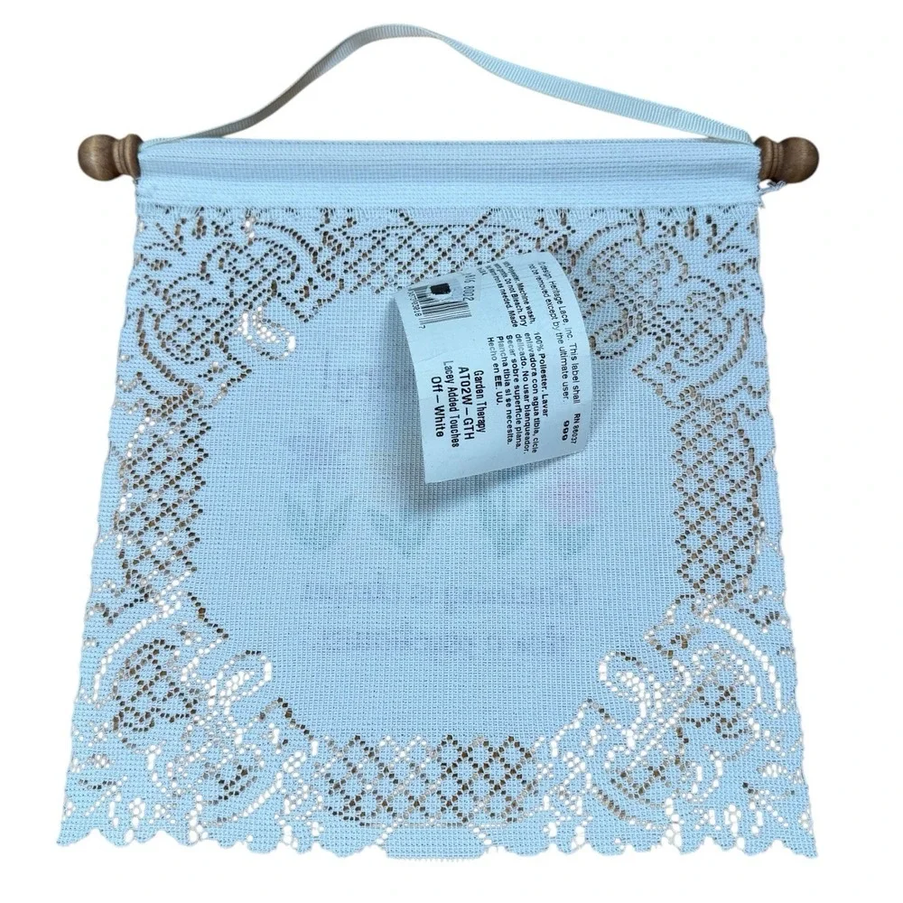 Heritage‎ Lace Garden Therapy Wall Hanging Banner Off-White Floral AT02W-GTH NEW